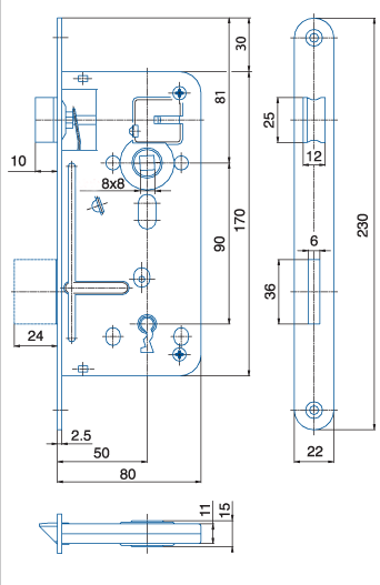 Zmok K8090/50/20mm   HOBES 536A Zn P/