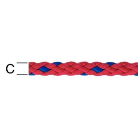Lano umel   6 mm modr prepletan 