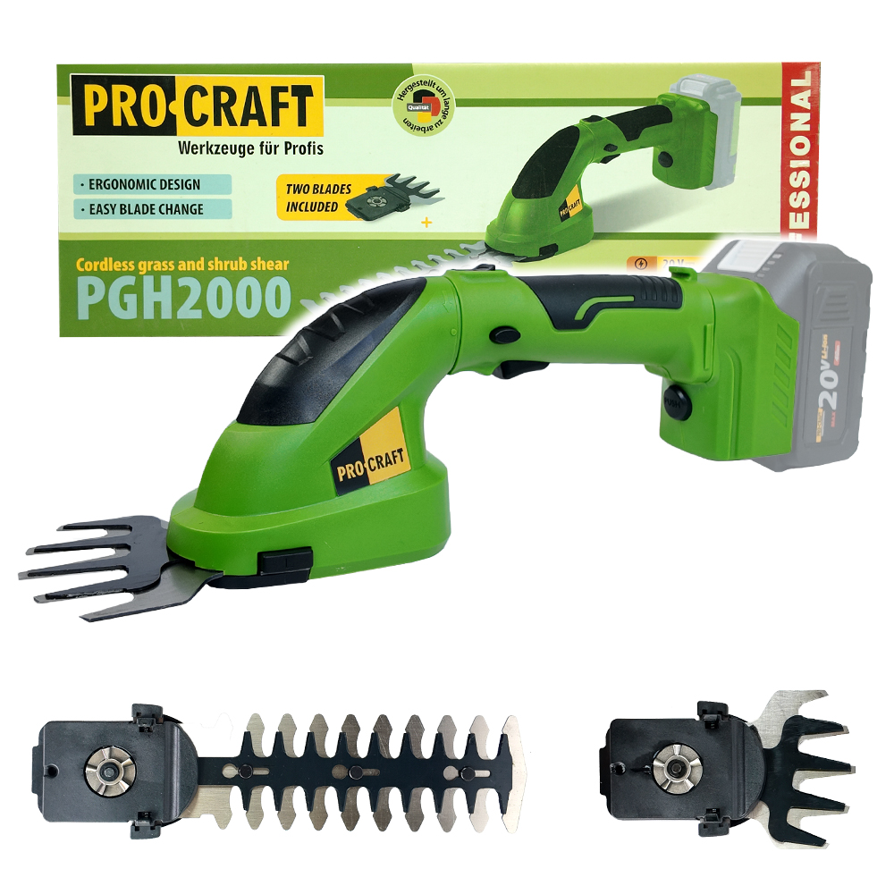 PROCRAFT PGH2000 aku nožnice na trávu bez aku