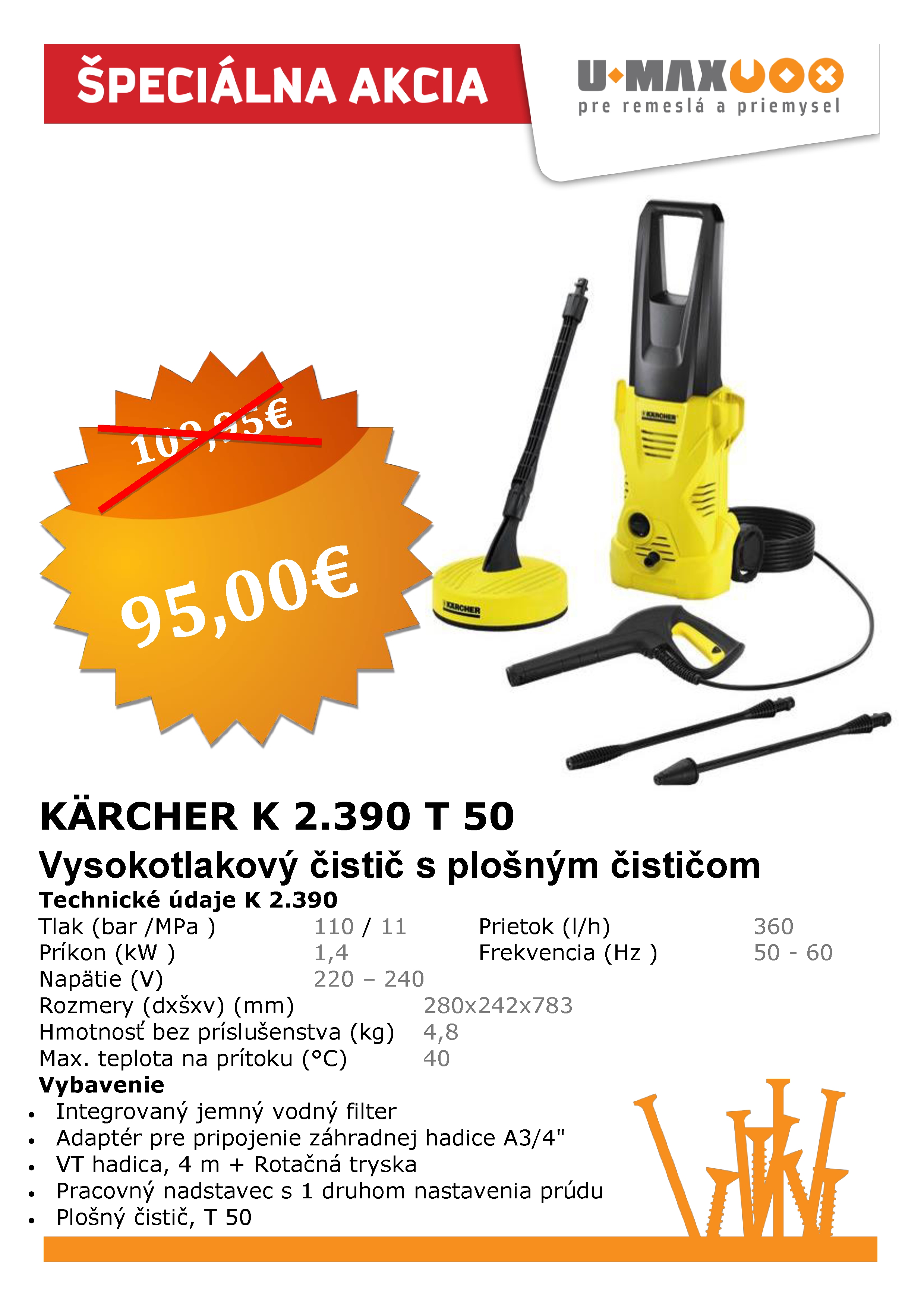 Karcher vysokotlakov isti k. 2390